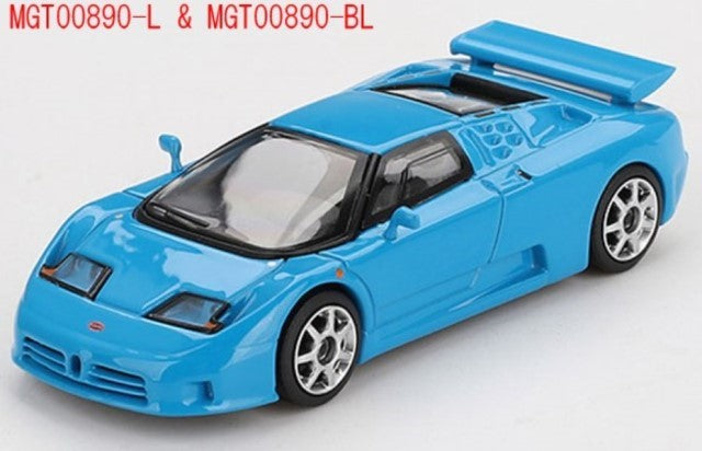 MGT00890-L TSM MINI-GT 1:64 Bugatti EB110 Super Sport Blue Bugatti (Left-hand drive)