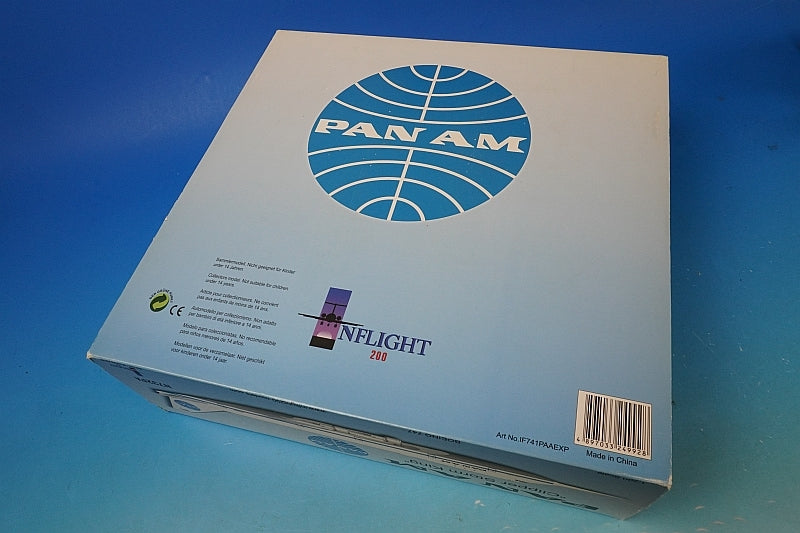 1:200 B747-100 PANAM Flight Test with Nose Cover Clipper Storm King N732PA IF741PAAEXP INFLIGHT airplane model