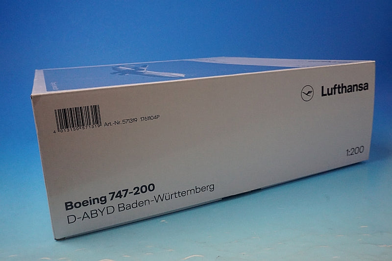 1:200 B747-200 Lufthansa 50th anniversary Baden-Wurttemberg D-ABYD 571319 Herpa