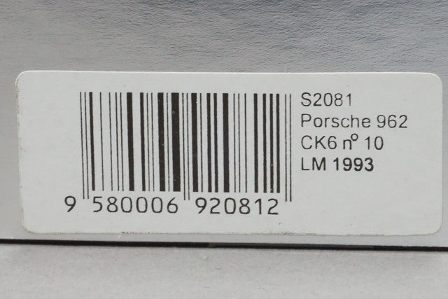 1:43 SPARK S2081 Porsche 962CK Le Mans 1993 #10