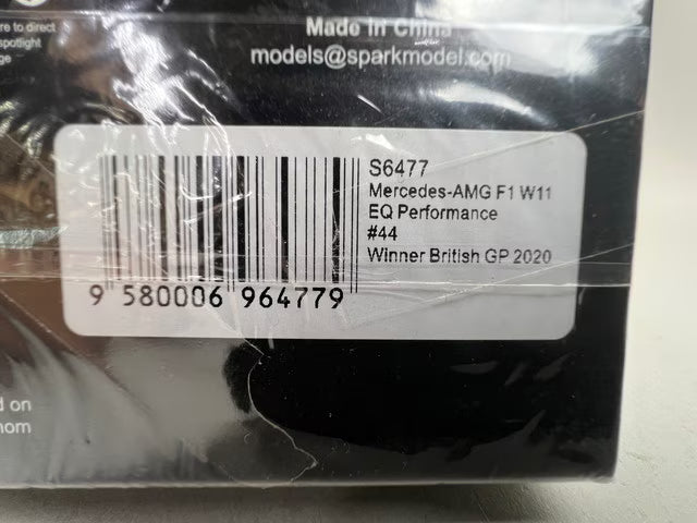 1:43 SPARK S6477 Mercedes AMG F1 W11 EQ Performance #44 Petronas F1 Team Winner Silverstone GP 2020 L.Hamilton