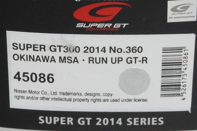 1:43 EBBRO 45086 Okinawa MSA RUN UP GT-R Super GT300 2014 #360