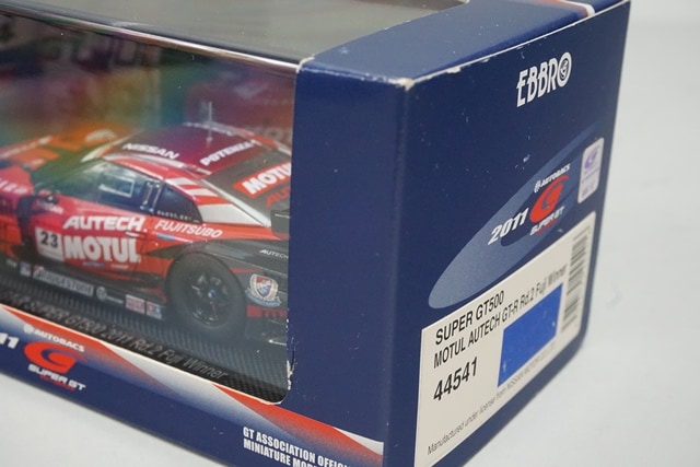1:43 EBBRO 44541 Nissan Motul Autech GT-R Super GT500 Rd.2 Fuji Winner 2011 #23