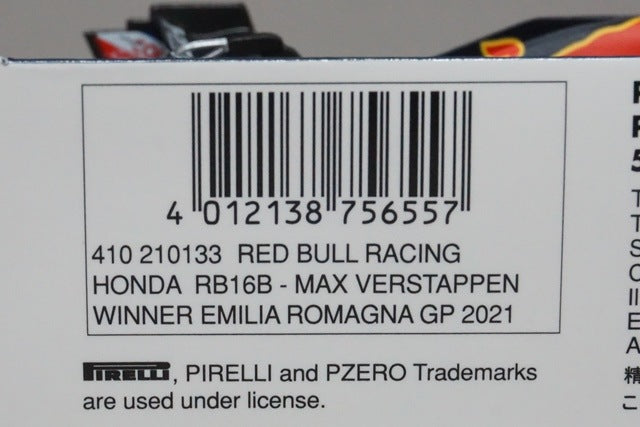 1:43 MINICHAMPS 410210133 Honda Red Bull Racing RB16B Emilia Romagna GP Winner 2011 #33 M. Verstappen