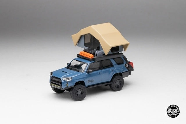 DTG0016-FR GCD Gaincorp Products 1/64 Toyota 4Runner TRD PRO Overland CavalryFront Runner x DiecastTalk Blue