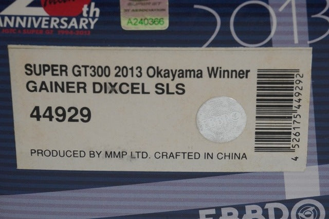 1:43 EBBRO 44929 Mercedes Gaynor Dixcel SLS Super GT300 2013 #11 model car