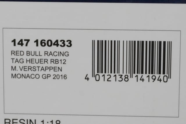 1:18 MINICHAMPS 147160433 ck-modelcars Red Bull Racing Tag Heuer RB12 Monaco GP 2016 model car