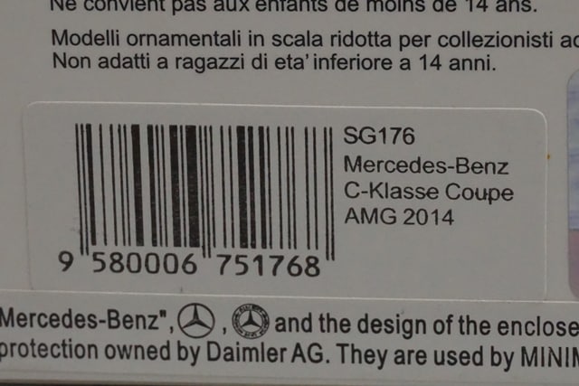 1:43 Spark SG176 Mercedes-Benz C-Class Coupe AMG 2014 #5