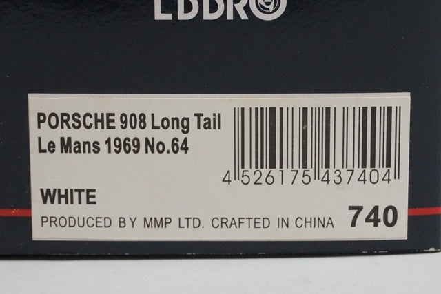 1:43 EBBRO 43740 Porsche 908 Longtail Le Mans 1969 #64 White