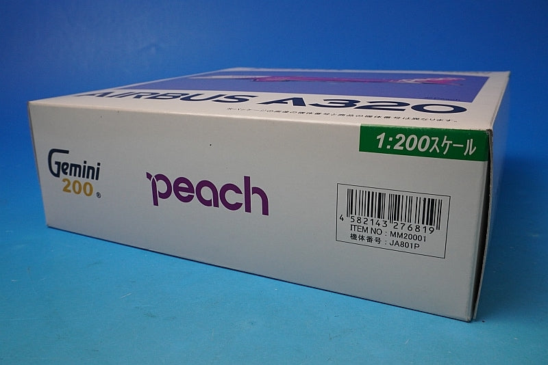 1:200 A320-200 Peach JA801P MM20001 Gemini airplane model