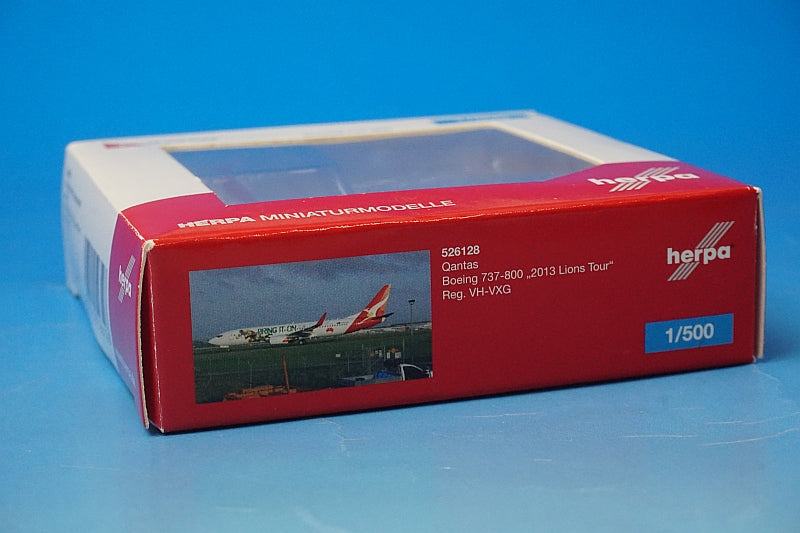 1:500 B737-800 Qantas BRING IT ON/2013 Lions Tour VH-VXG 526128 Herpa