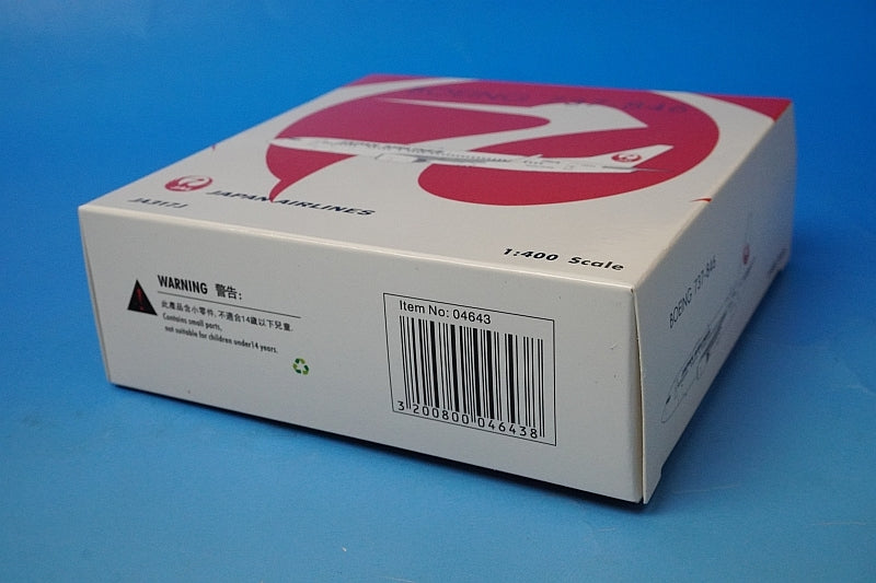 1:400 B737-846 JAL JA317J 04643 Phoenix airplane model
