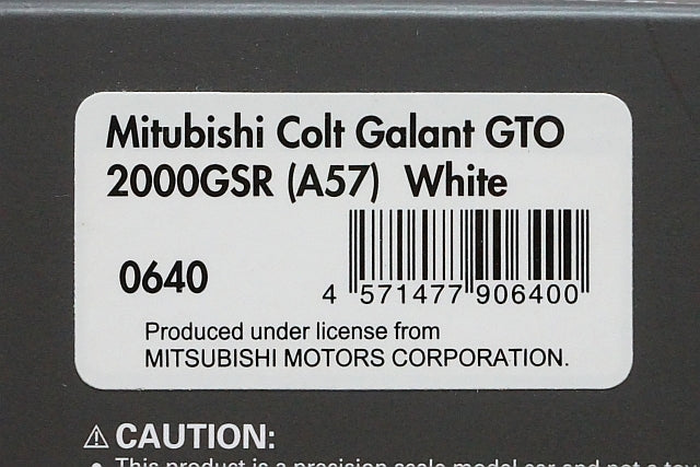 1:43 IG0640 ignition model Mitsubishi COLT GALANT GTO 2000GSR (A57) White