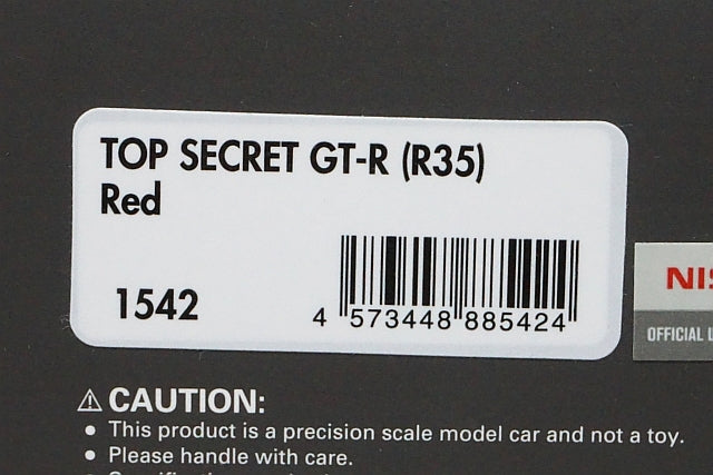 1:43 IG1542 ignition model TOP SECRET GT-R (R35) Red