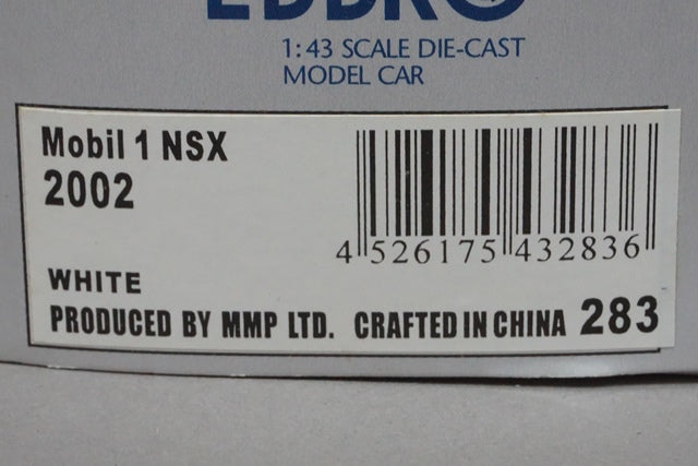 1:43 EBBRO 43283 Honda Mobil 1 NSX 2002 #64