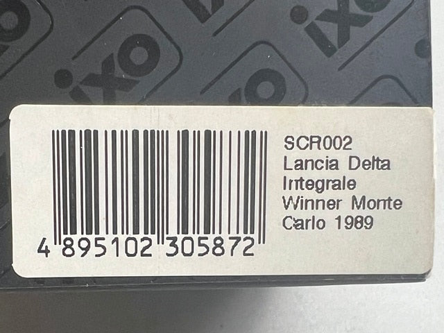 1:43 ixo SCR002 LANCIA DELTA INTEGRALE MONTE CARLO RALLY 1989 #4 M. Biasion T. Siviero model car