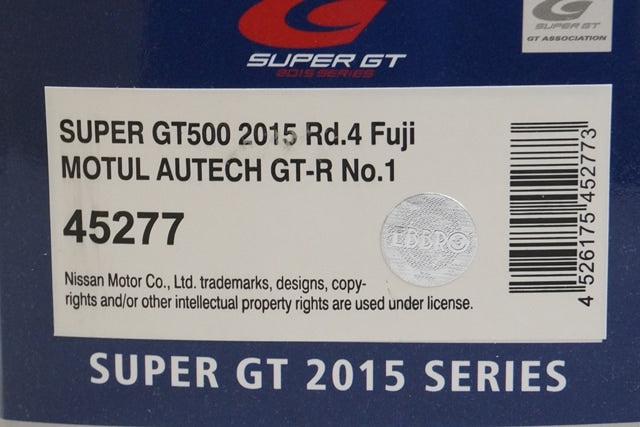 1:43 EBBRO 45277 Nissan Motul Autech GT-R Super GT500 2015 Rd.4 Fuji #1 model car