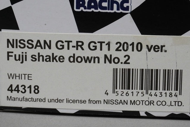 1:43 EBBRO 44318 Nissan GT-R GT1 Fuji 2010 #2 Shakedown model car