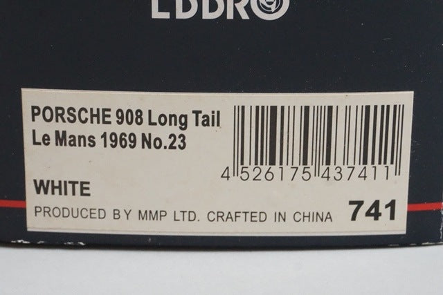 1:43 EBBRO 43741 Porsche 908 Longtail Le Mans 1969 #23 White