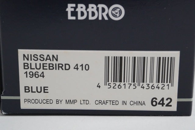 1:43 EBBRO 43642 Nissan Bluebird (410) 1964 Blue