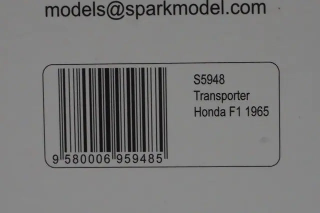 1:43 Spark S5948 Transporter Honda F1 1965