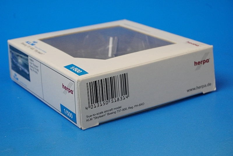 1:500 Boeing 737-900 KLM Netherlands SkyTeam PH-BXO 518314 Herpa airplane model