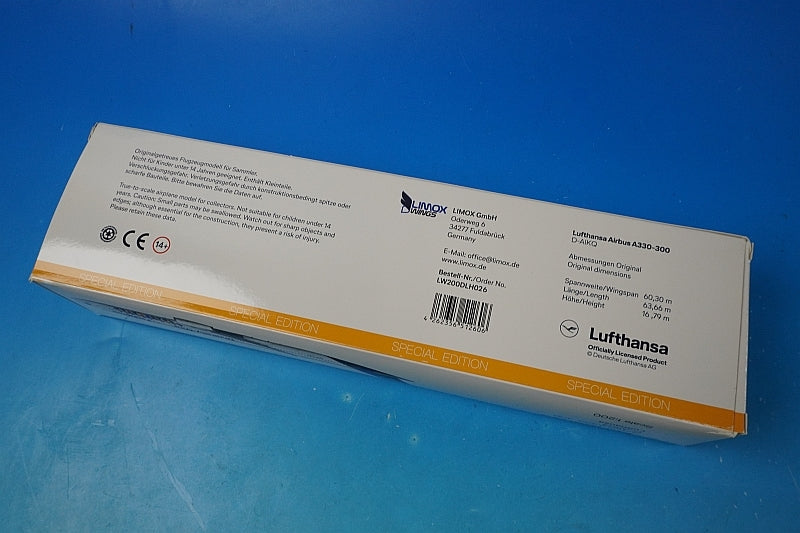 1:200 A330-300 Lufthansa Diversity Fanhansa D-AIKQ LW200DLH026 LIMOX airplane model