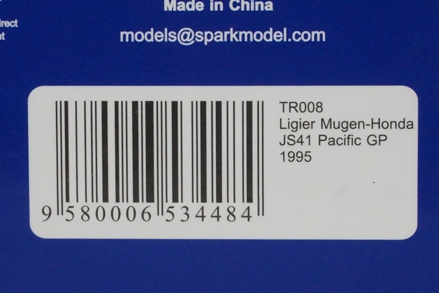 1:43 SPARK TR008 FORZA Ligier Mugen Honda JS41 1995#25 Pacific GP Aguri Suzuki