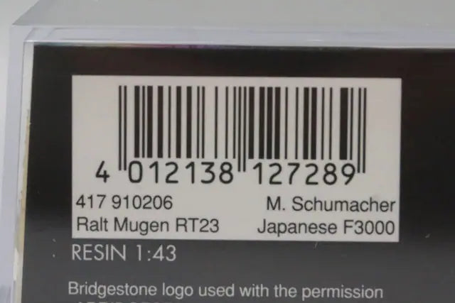 1:43 MINICHAMPS 417910206 Ralt Mugen RT23 F3000 Japanese GP Sugo 1991 #6 M. Schumacher