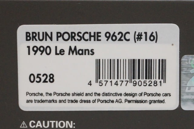 1:43 ignition model IG0528 BRUN Porsche 962C Le Mans 1990 #16
