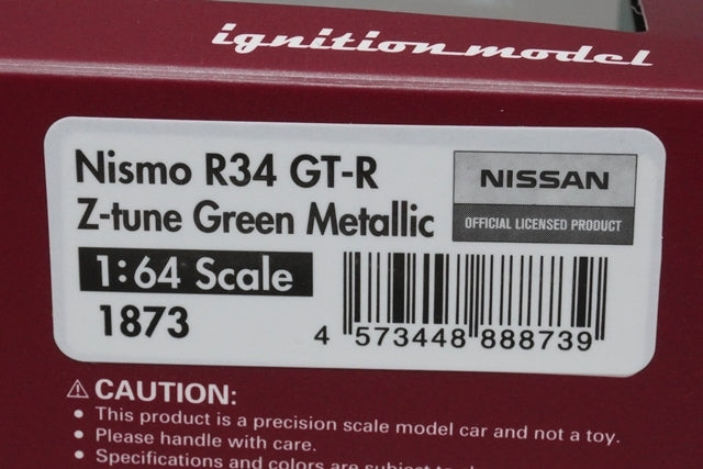 1:64 Ignition model IG1873 Nissan NISMO R34 GT-R Z-tune Green Metallic model car