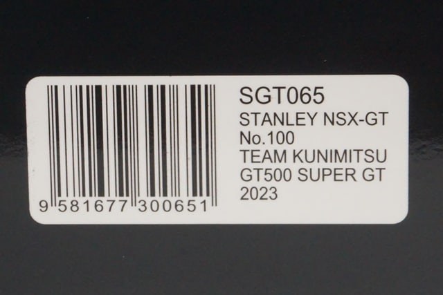 1:43 SPARK SGT065 Honda Stanley NSX-GT TEAM KUNIMITSU GT500 Super GT 2023 #100