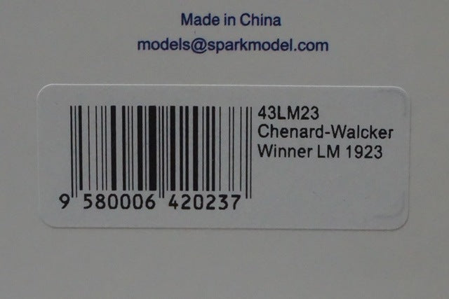 1:43 SPARK 43LM23 Chenard & Walcker LM Winner 1923 #9 model car