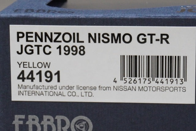 1:43 EBBRO 44191 Nissan Pennzoil Nismo GT-R JGTC 1998 #23 model car