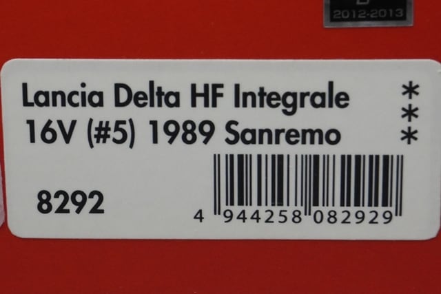 1:43 HPI 8292 Mirage Lancia Delta HF Integrale 16V Sanremo 1989 #5 model car