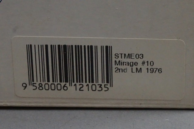 1:43 Spark STME03 Mirage GR8 Le Mans 2nd 1976 #10 model car