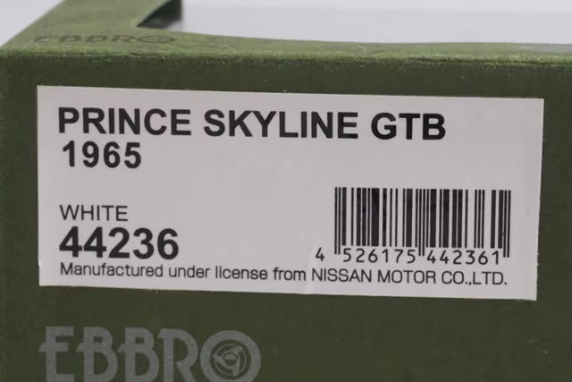 1:43 EBBRO 44236 Nissan Prince Skyline 2000GTB 1965 White