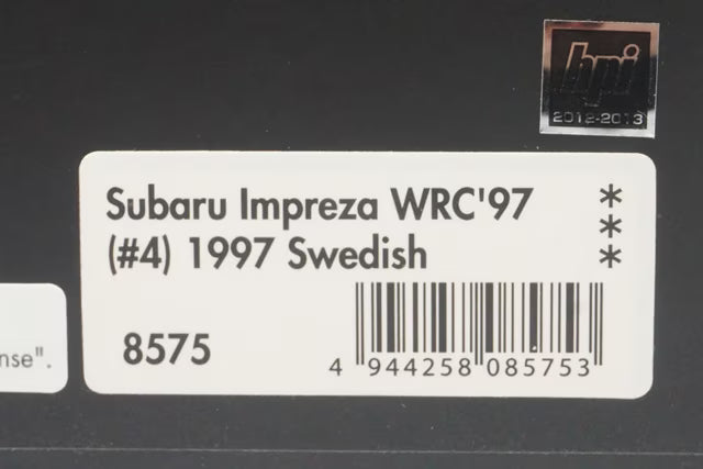 1:43 HPI 8575 Subaru Impreza WRC '97 Sweden 1997 #4