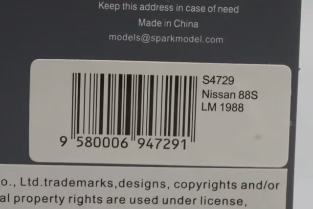 1:43 SPARK S4729 Nissan March 88S Le Mans 1988 #86 Italiya