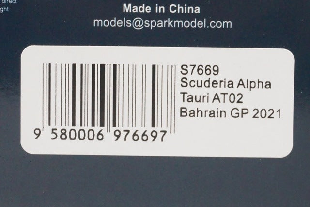 1:43 SPARK S7669 Scuderia Alpha Tauri AT02 #22 Bahrain GP 2021 Yuki Tsunoda model car