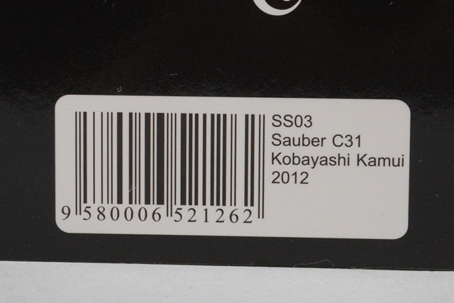 1:43 SPARK SS03 Suzuka 50th Anniversary Sauber C31 Ferrari Kobayashi Kamui 2012 #14 model car