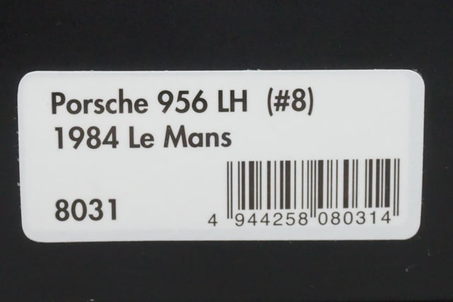 1:43 HPI 8031 Porsche 956 LH Le Mans 1984 #8 J.L.Schlesser/S.Johansson/M.de Narvaez