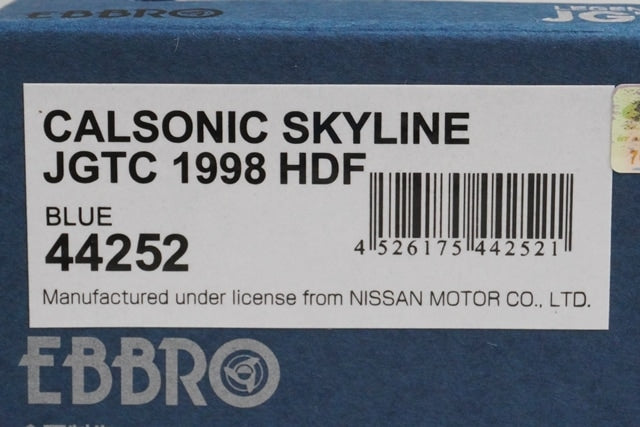1:43 EBBRO 44252 CALSONIC Skyline JGTC 1998 High Down Force #12 model car