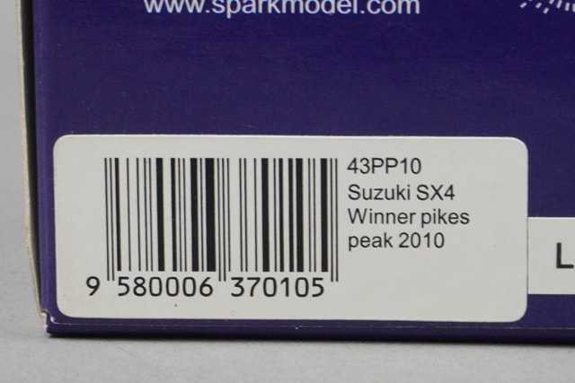 1:43 SPARK 43PP10 Suzuki SX4 Pikes Peak Winner 2010 model car