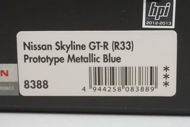 1:43 HPI 8388 Nissan Skyline GT-R R33 Prototype Metallic Blue model car