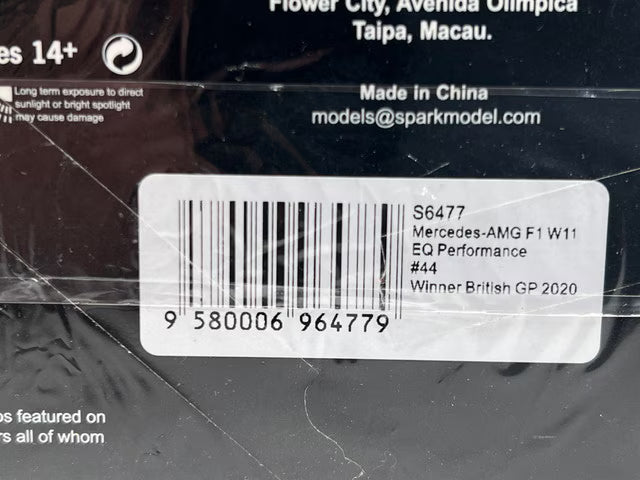 1:43 SPARK S7660 Mercedes-AMG PETRONAS F1 Team W12 E Performance Bahrain GP 2021 #44