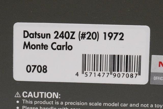 1:43 ignition model IG0708 Nissan Datsun 240Z Monte Carlo 1972 #20 model car