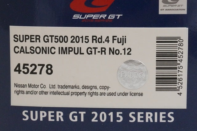 1:43 EBBRO 45278 Nissan Calsonic Impul GT-R Super GT500 Rd.4 Fuji 2015 #12 model car
