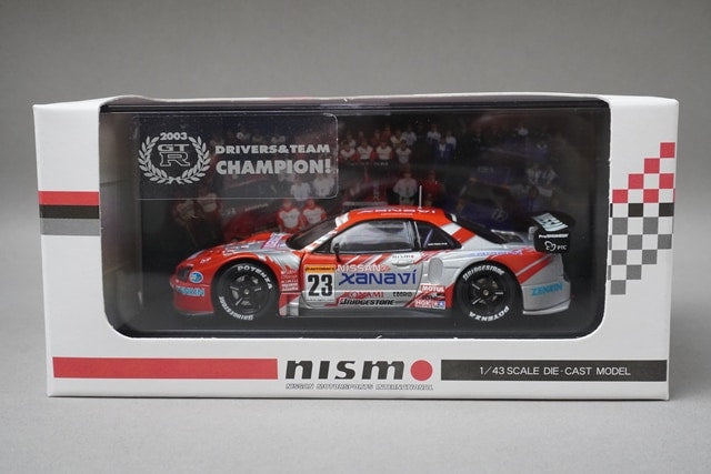 1:43 EBBRO Dealer Custom Nissan Xanavi Nismo GT-R JGTC 2003 #23 model car