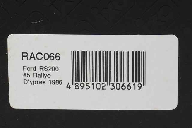 1:43 ixo RAC066 Ford RS200 #5 Ypres Rally 1986 R.Droogmans R.Joosten model car